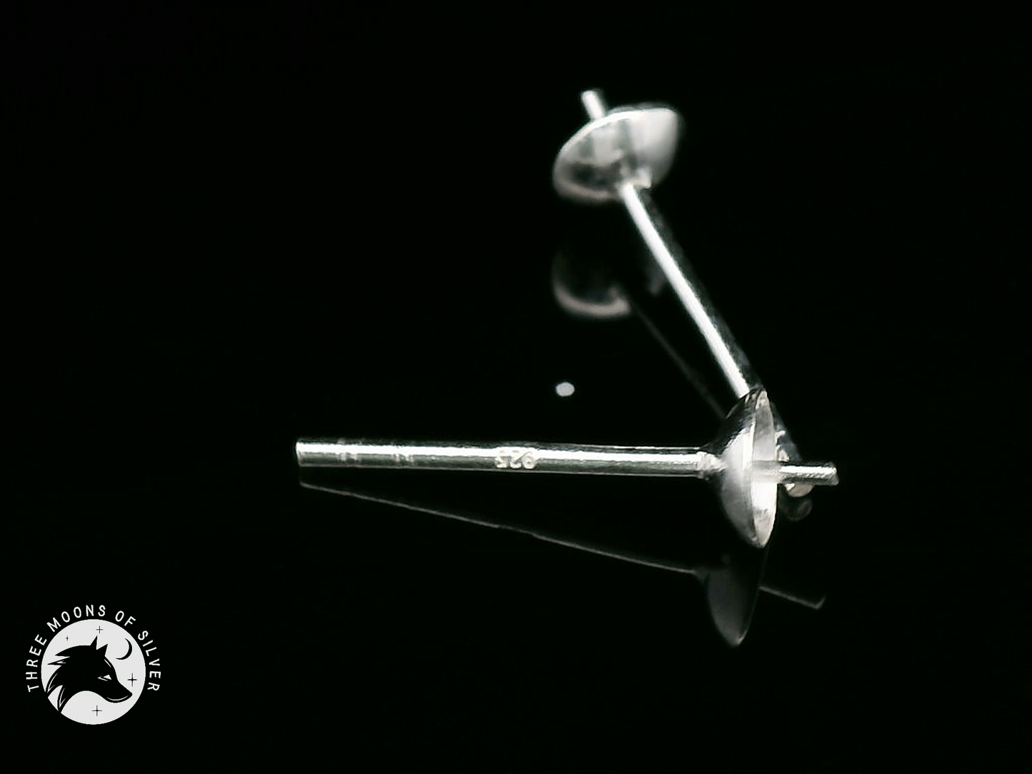 Elegant Silver Earring Post 4mm
