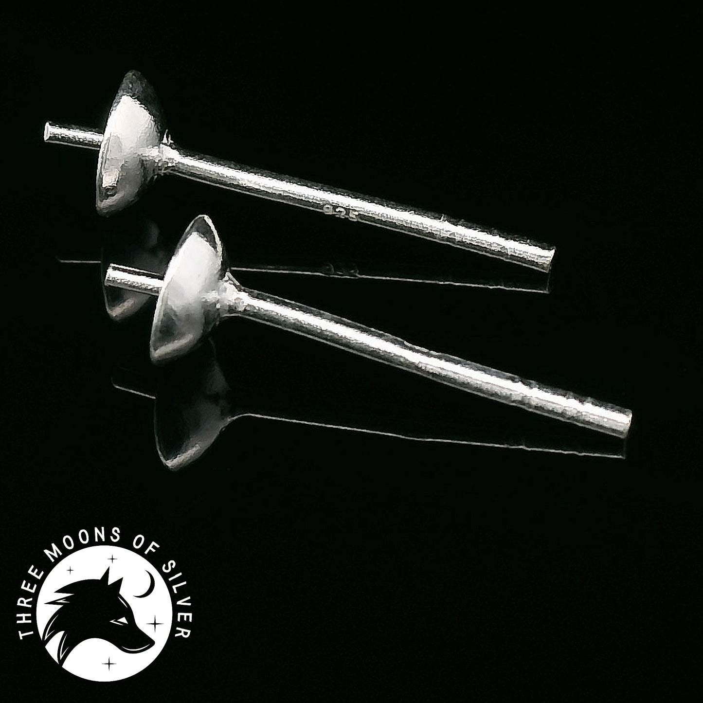 Elegant Silver Earring Post 4mm