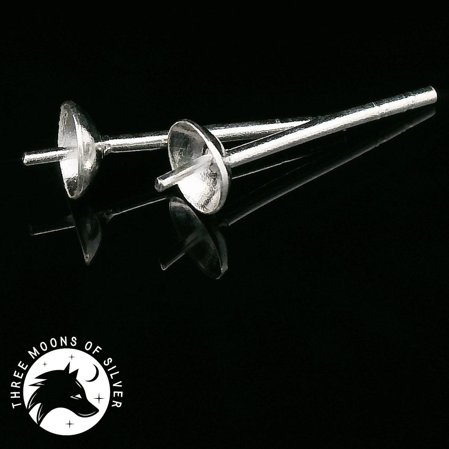 Elegant Silver Earring Post 4mm