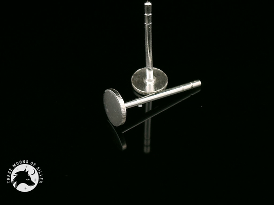 Elegant Silver Flat Stud Earrings 4mm