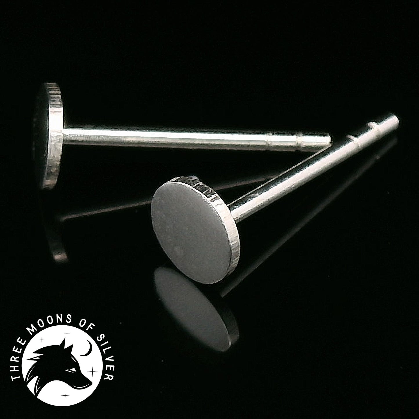 Elegant Silver Flat Stud Earrings 4mm
