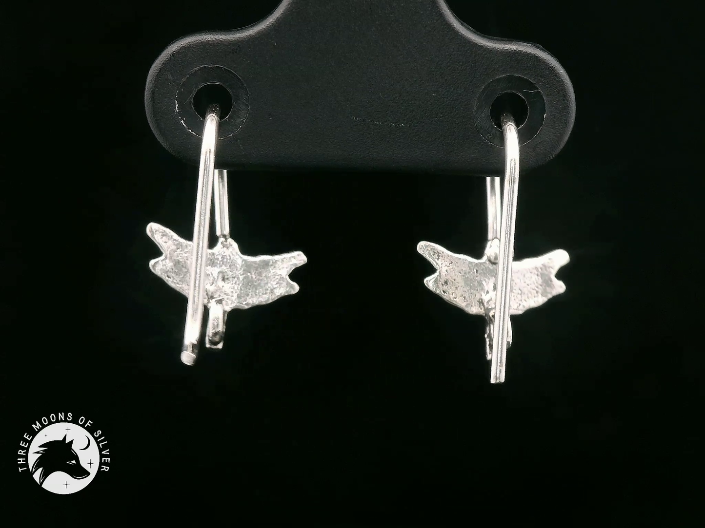 Dragonfly Silver Fish Hook Earrings 16mm