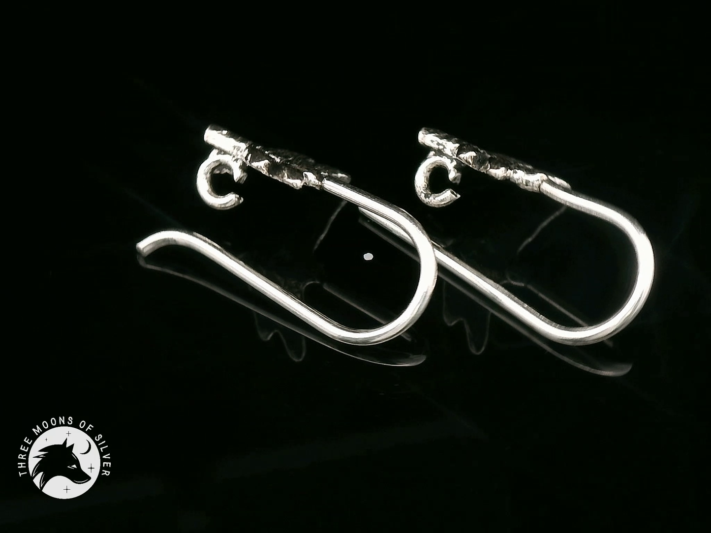 Dragonfly Silver Fish Hook Earrings 16mm