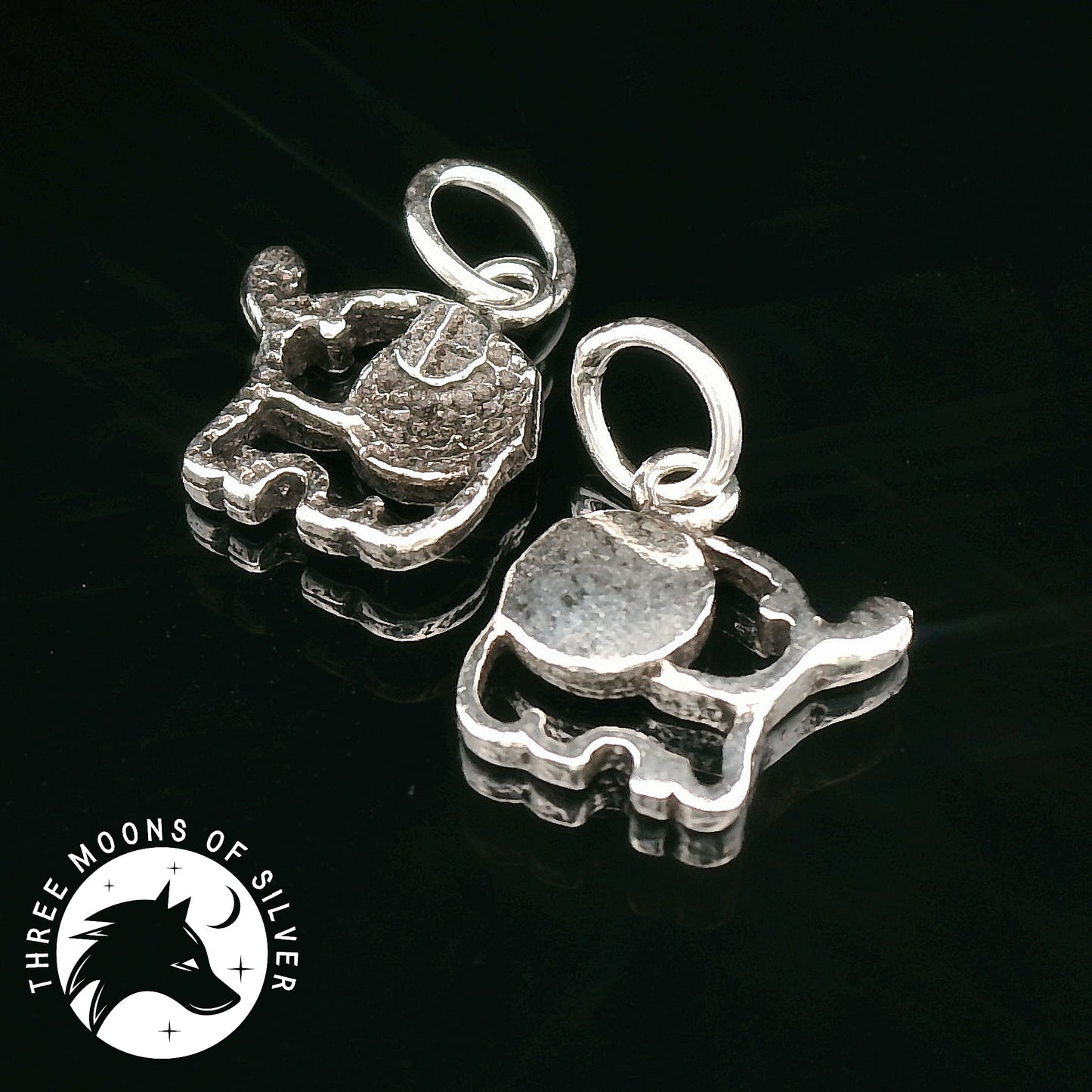 Elephant-Shaped Silver Charms