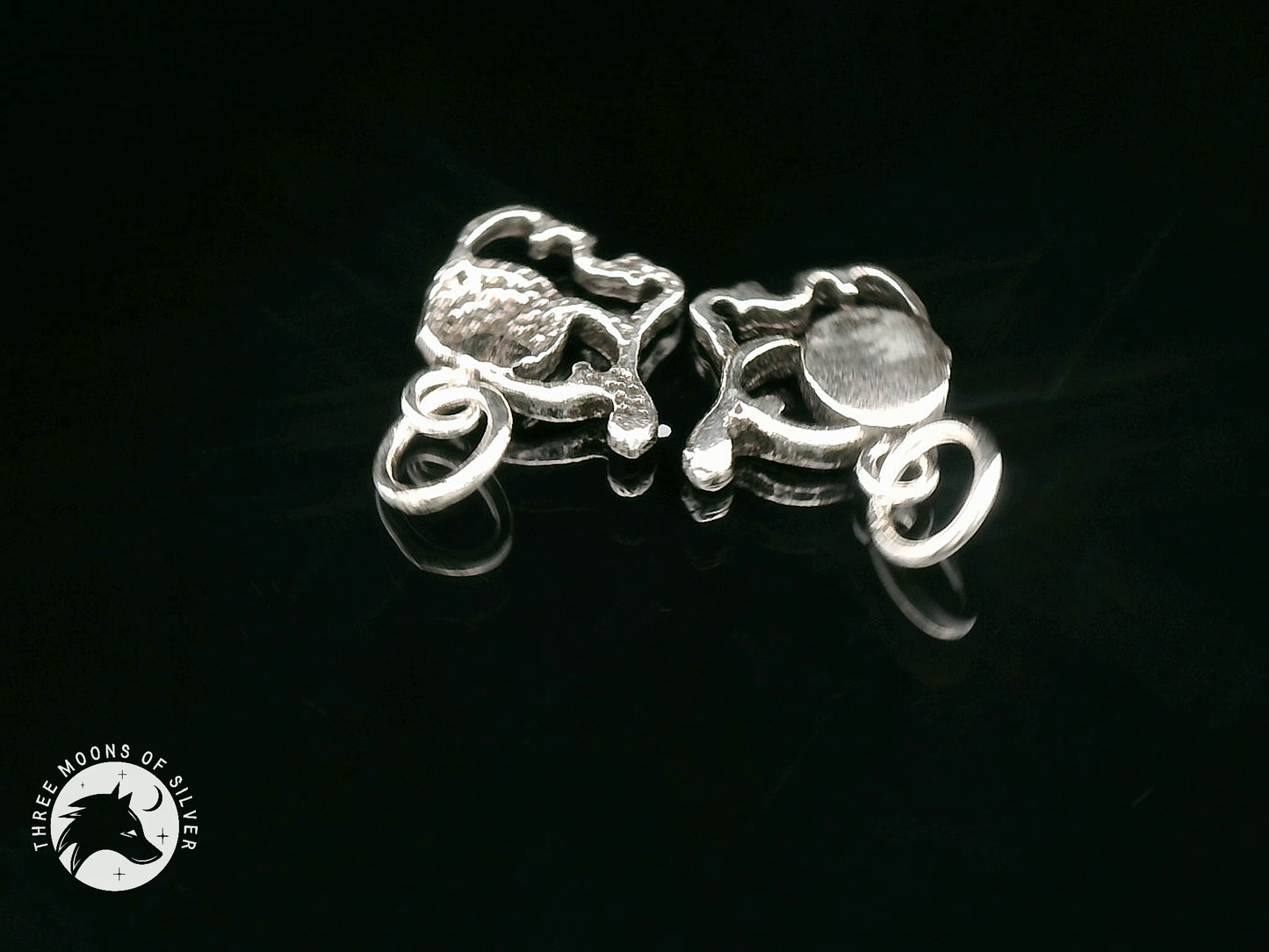 Elephant-Shaped Silver Charms