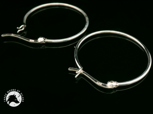 Elegant Silver Hoop Earrings 30mm