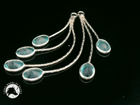 Elegant Dangle Earrings with Stones 52mm