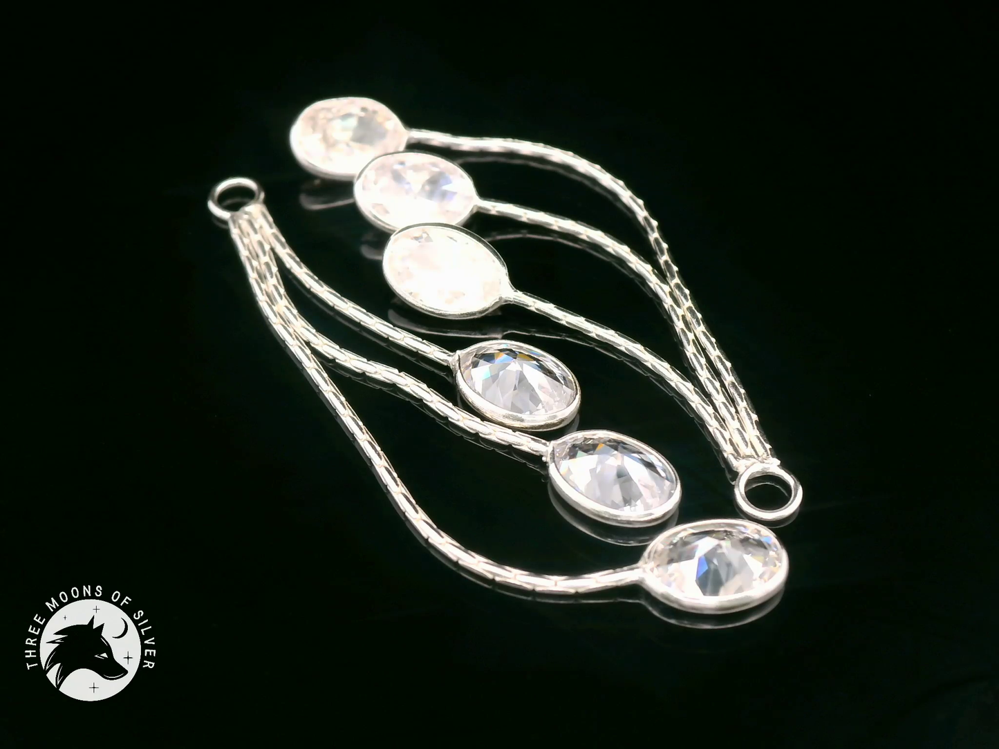 Elegant Dangle Earrings with Stones 52mm