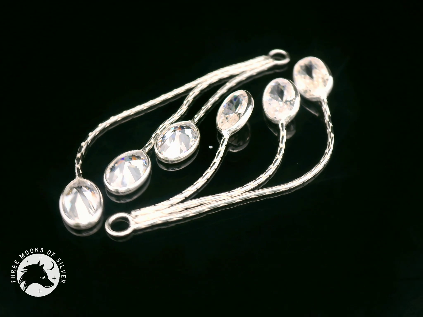 Elegant Dangle Earrings with Stones 52mm