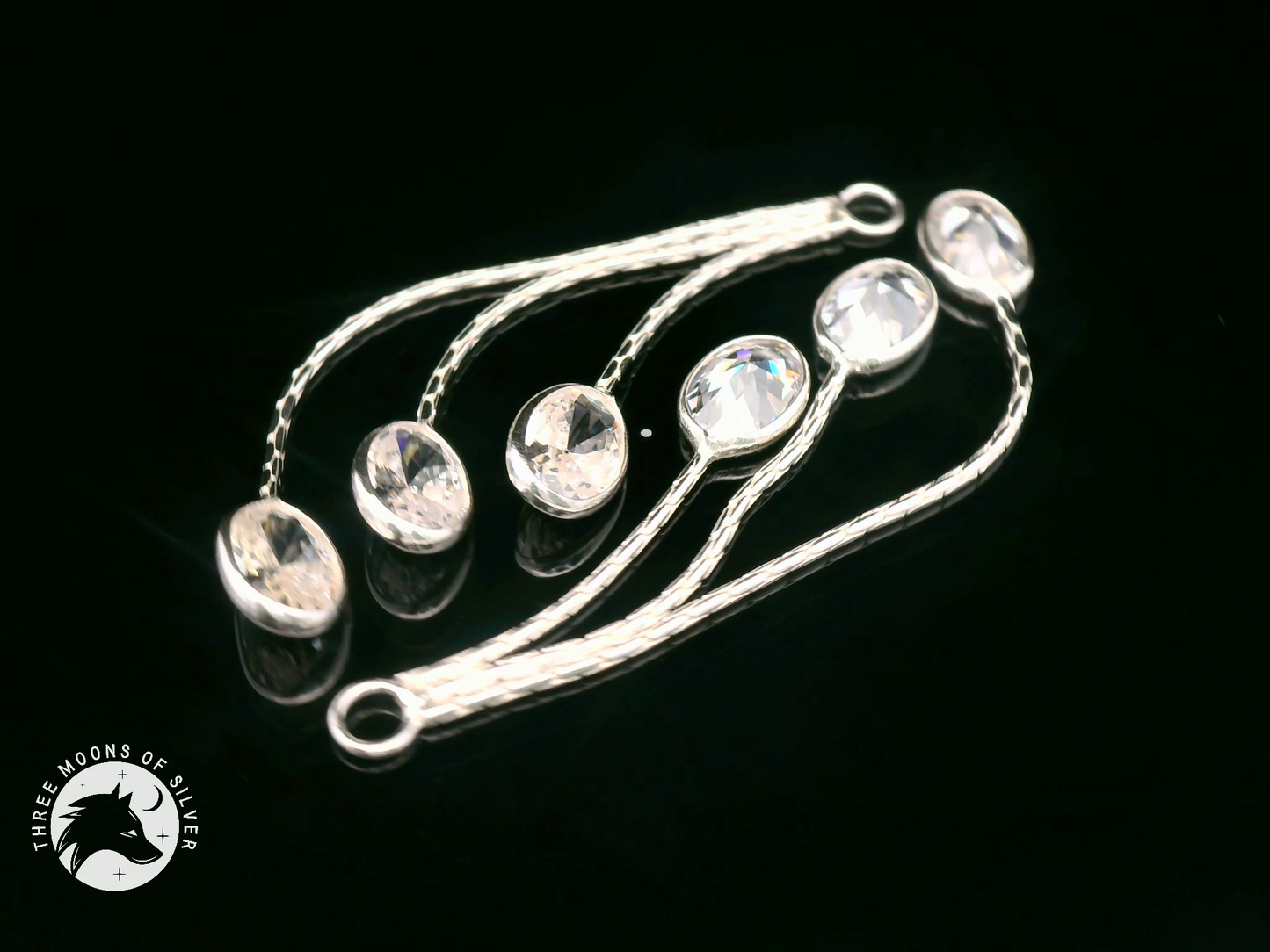 Elegant Dangle Earrings with Stones 52mm