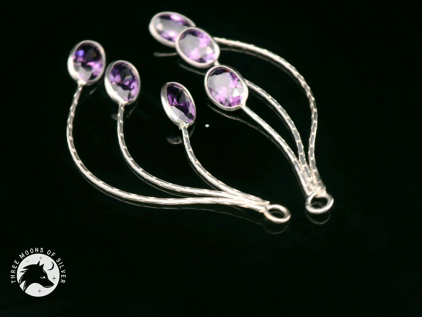 Elegant Dangle Earrings with Stones 52mm