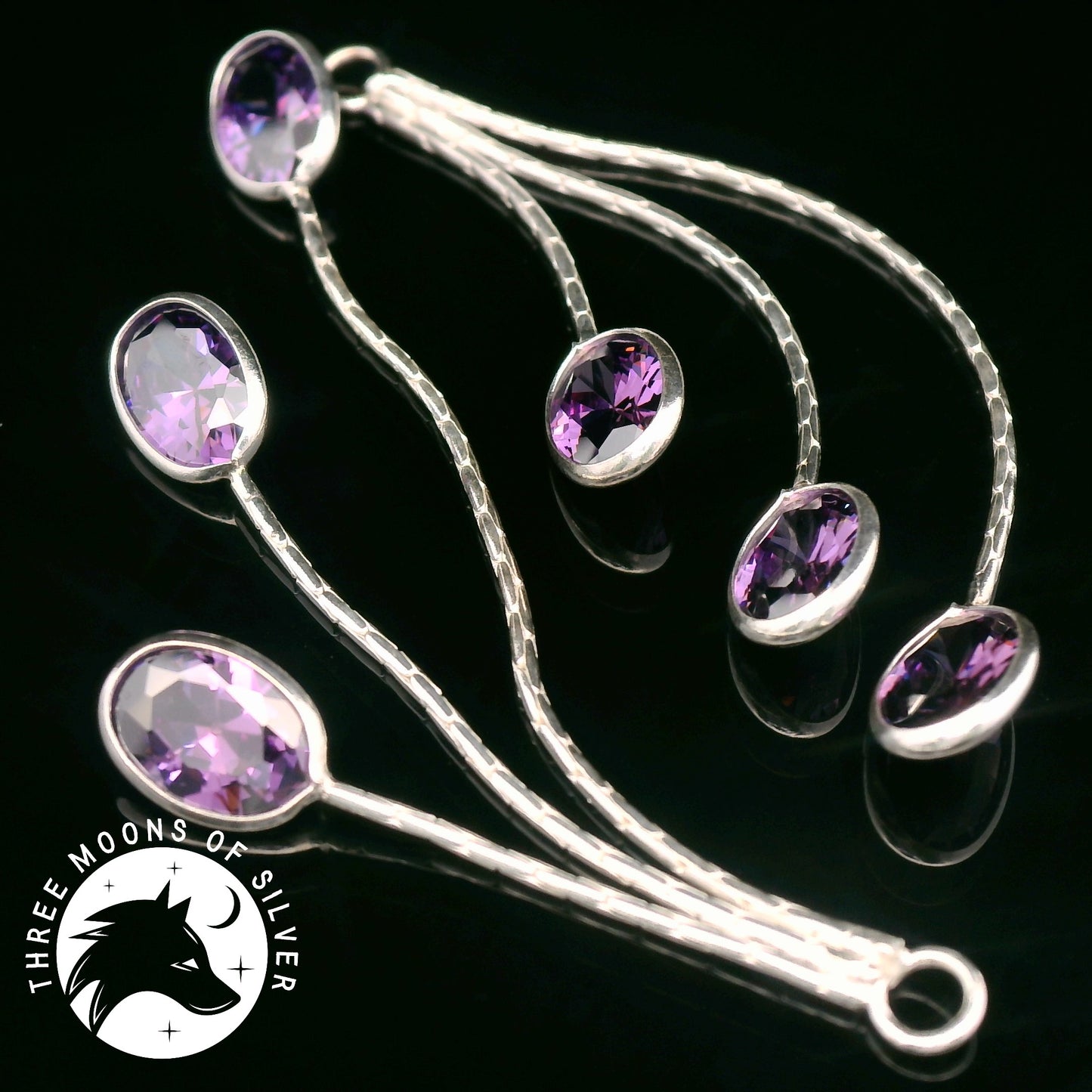 Elegant Dangle Earrings with Stones 52mm