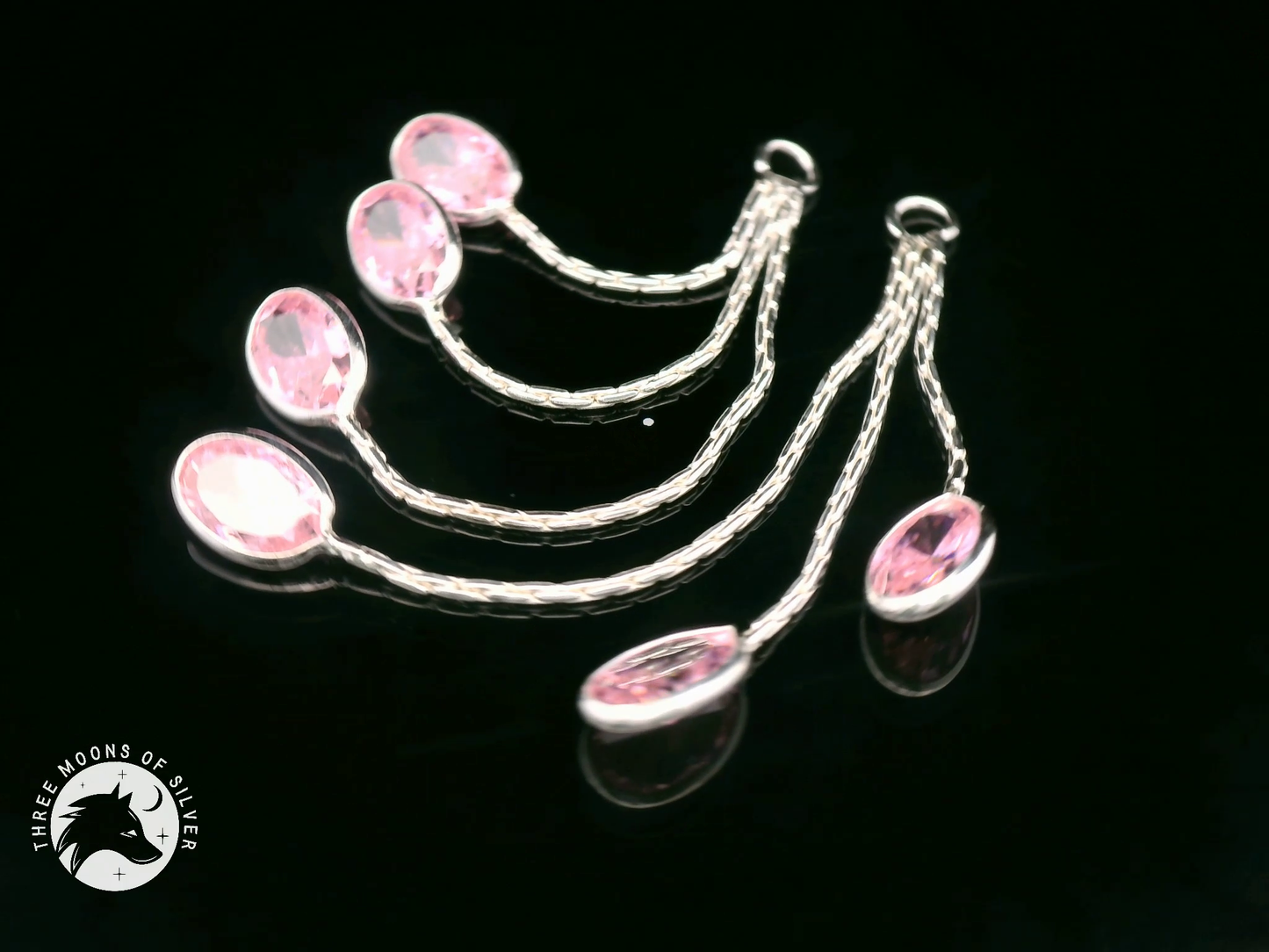 Elegant Dangle Earrings with Stones 52mm