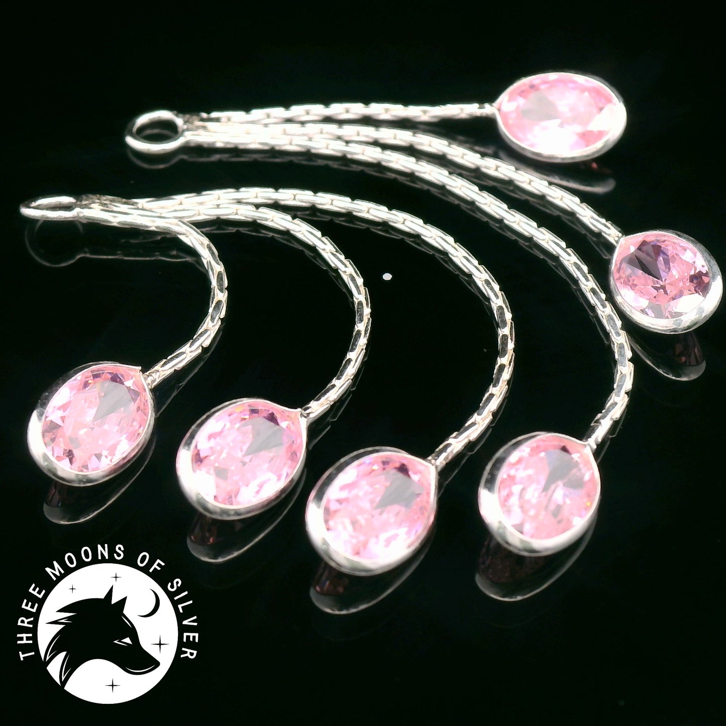 Elegant Dangle Earrings with Stones 52mm