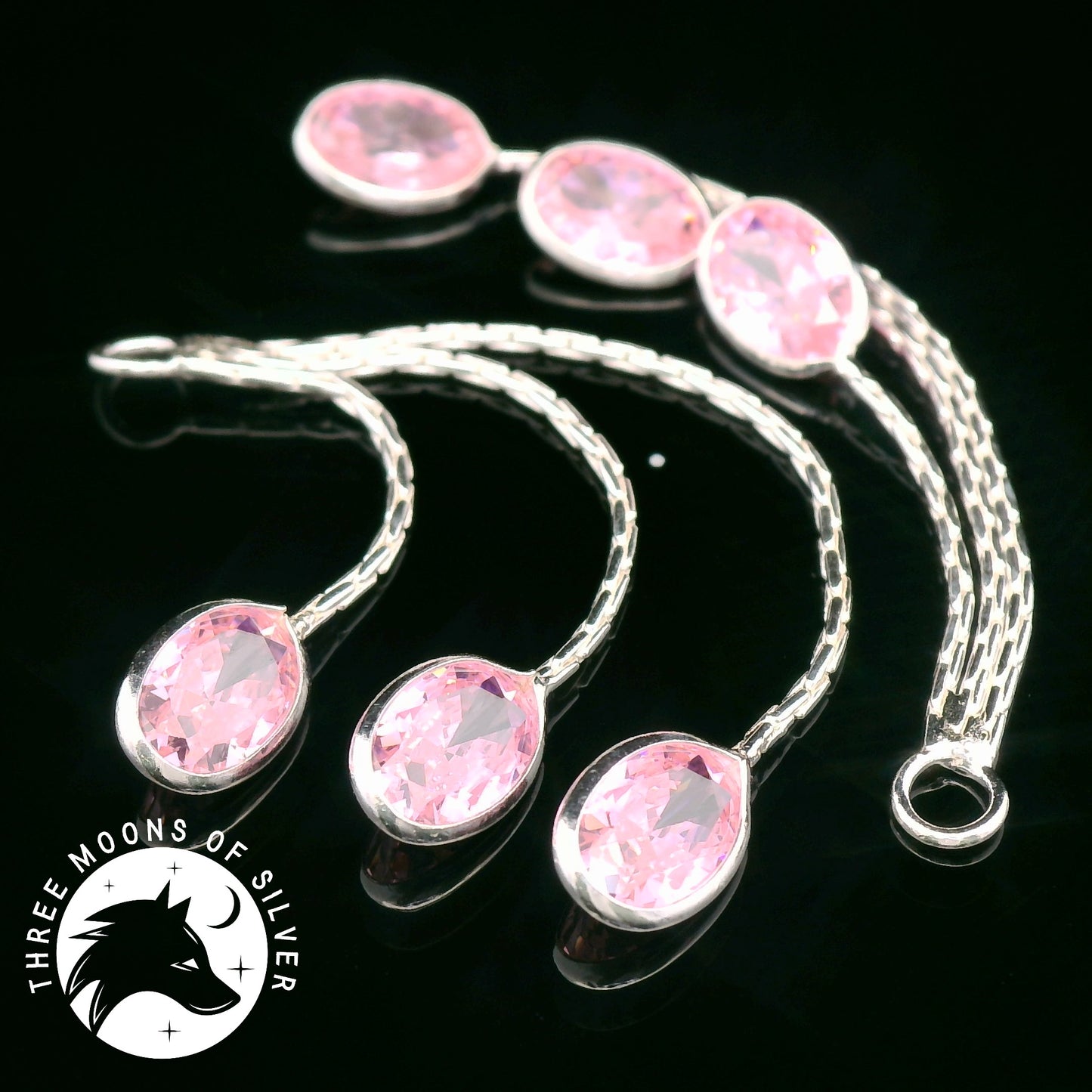 Elegant Dangle Earrings with Stones 52mm