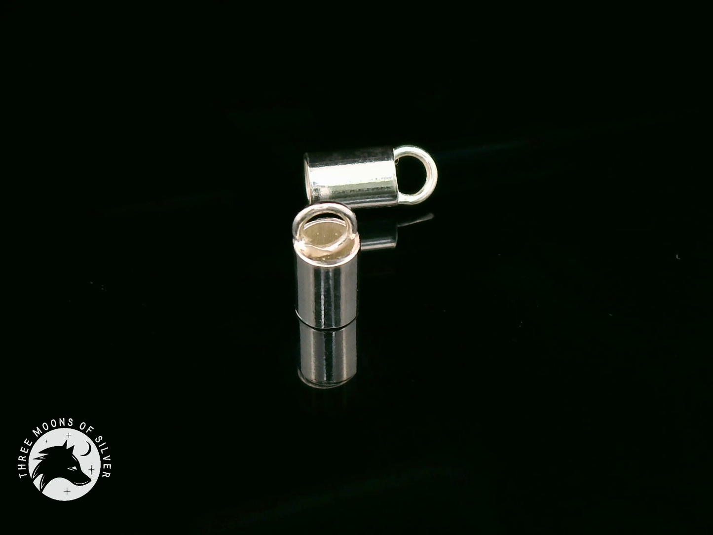 Silver Crimp Cap 6mm