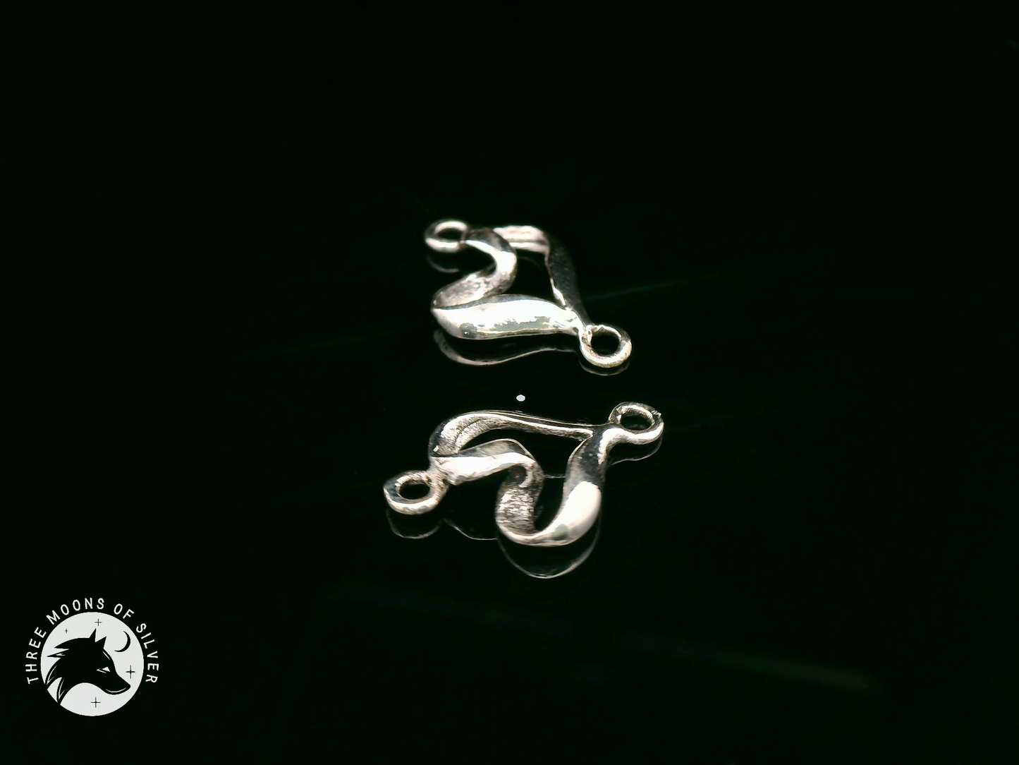Elegant Silver Heart Connector 16mm