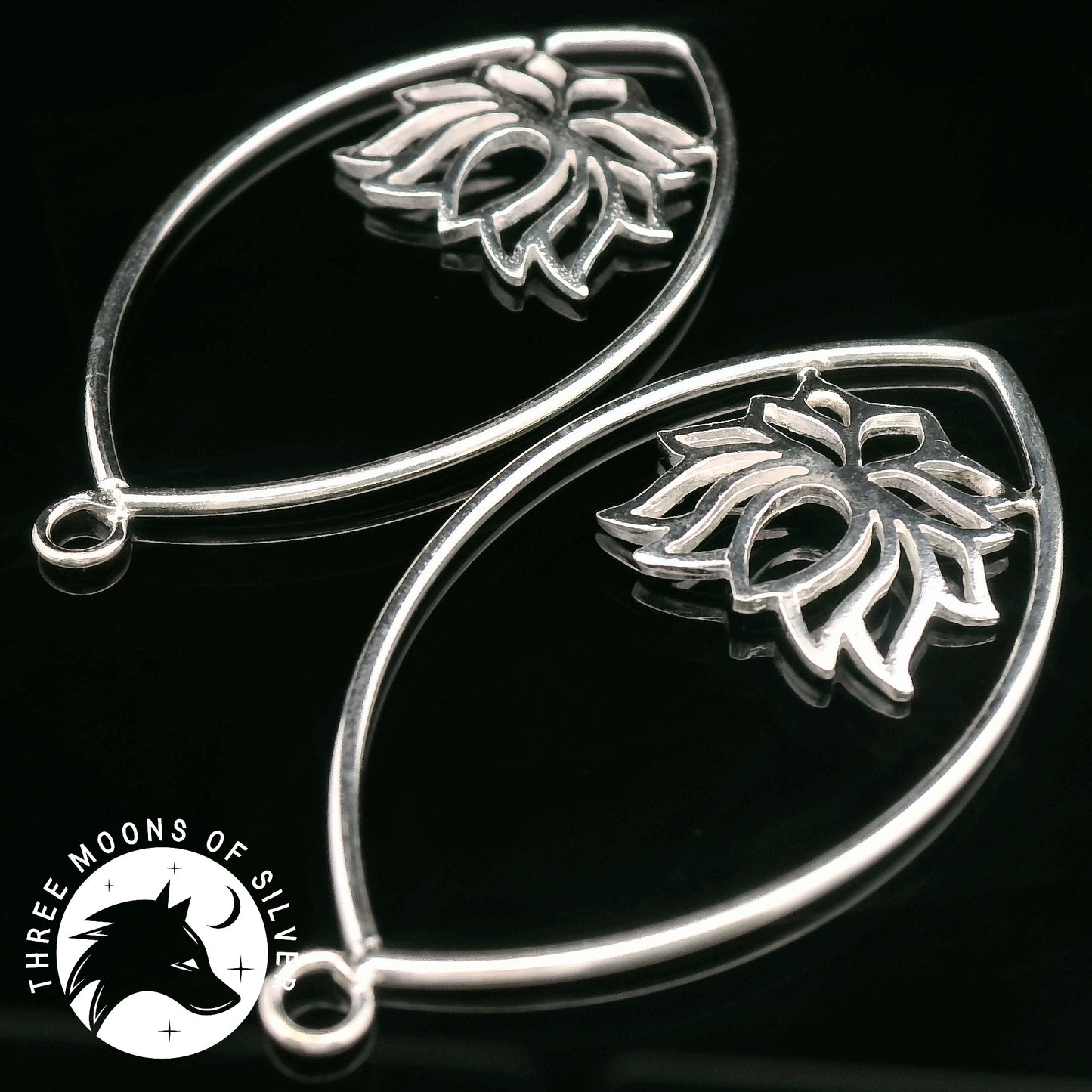 Elegant Silver Drops Earrings 35mm