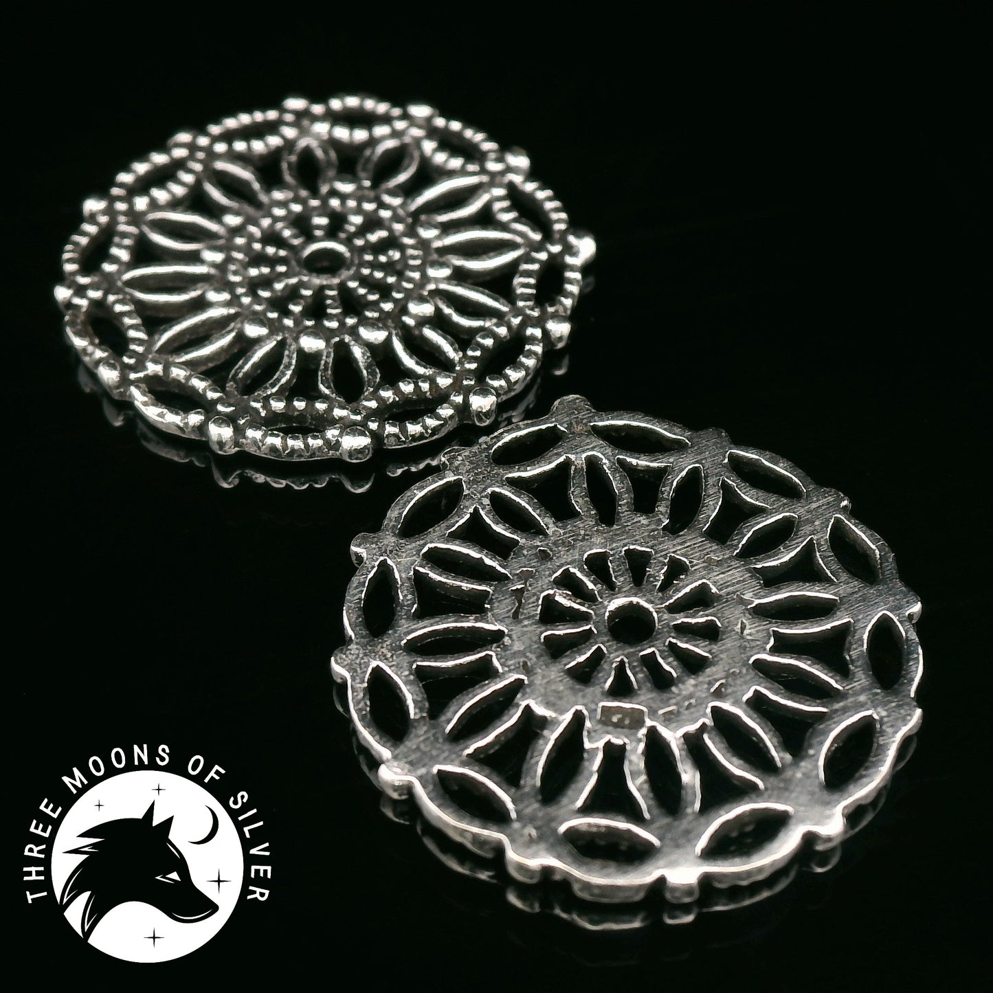 Intricate Silver Drop Earrings 20mm