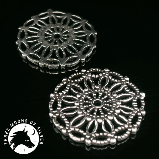 Intricate Silver Drop Earrings 20mm