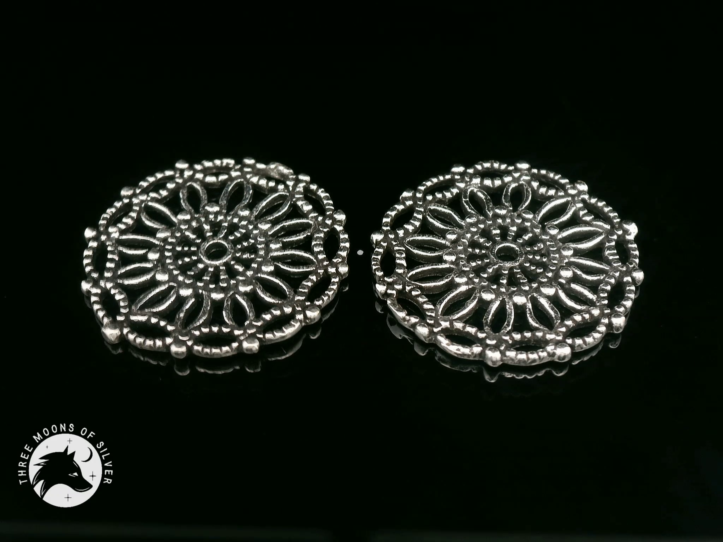 Intricate Silver Drop Earrings 20mm