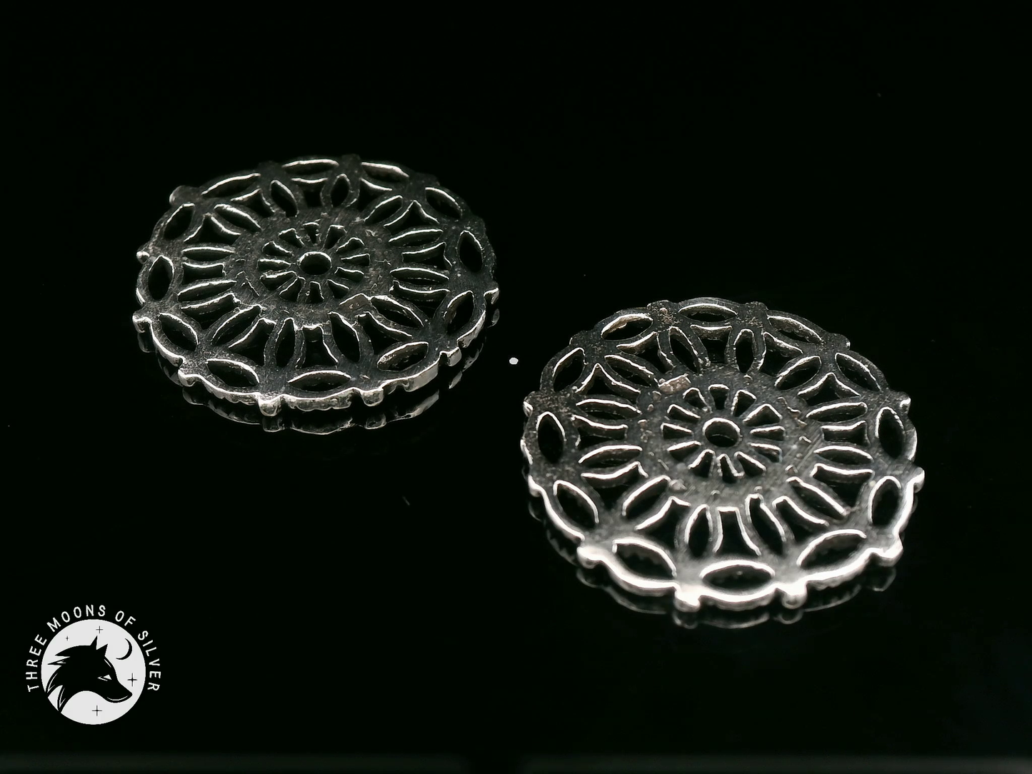 Intricate Silver Drop Earrings 20mm
