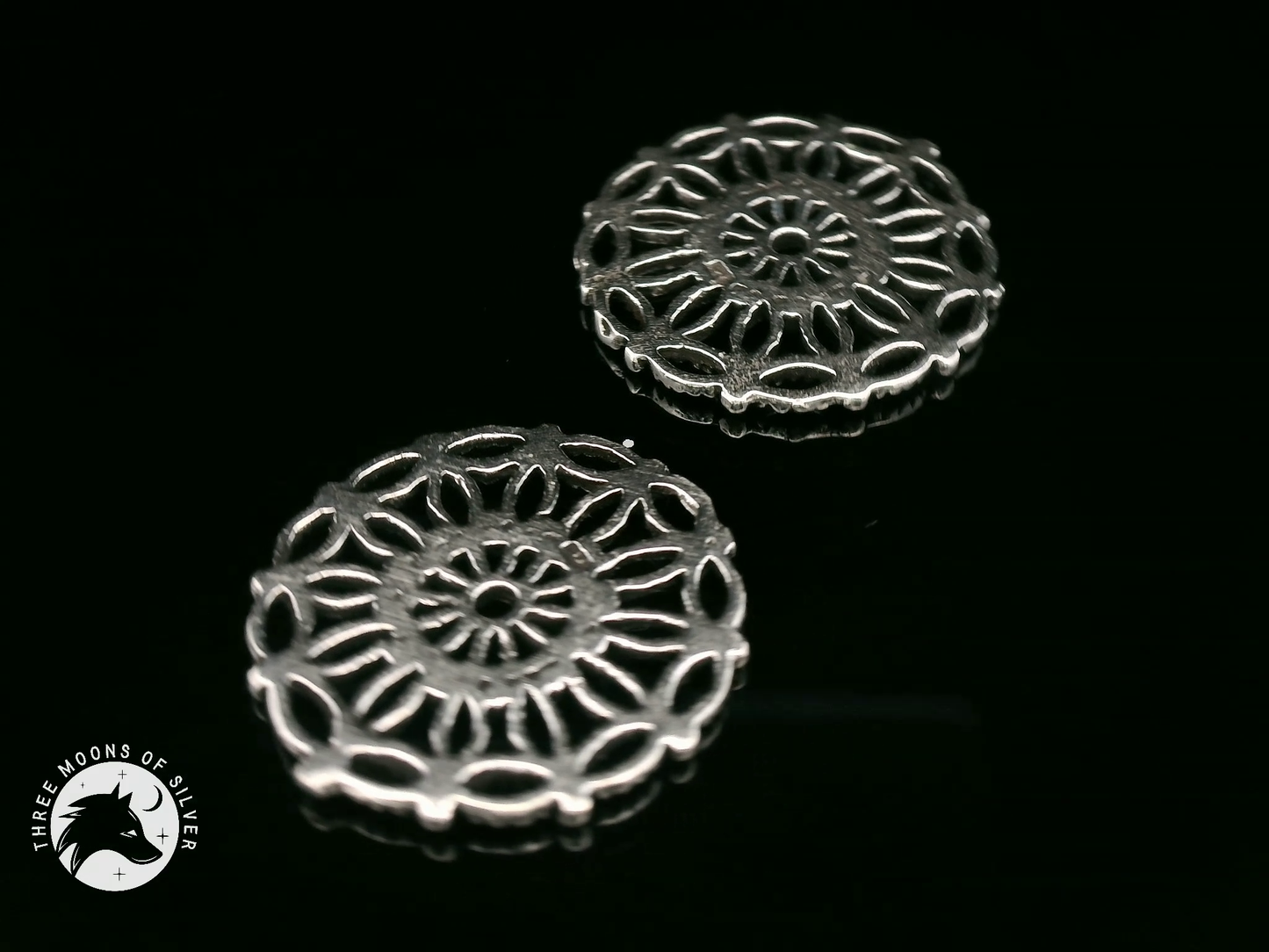 Intricate Silver Drop Earrings 20mm