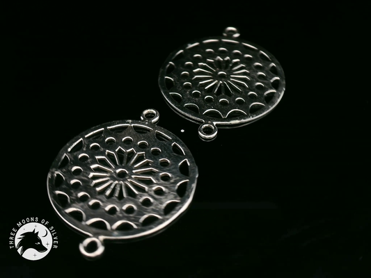 Intricate Silver Connectors for Necklace 20mm