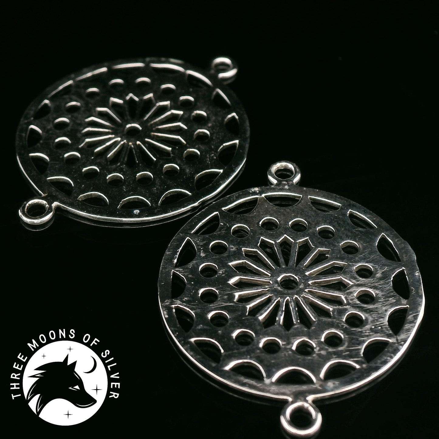 Intricate Silver Connectors for Necklace 20mm