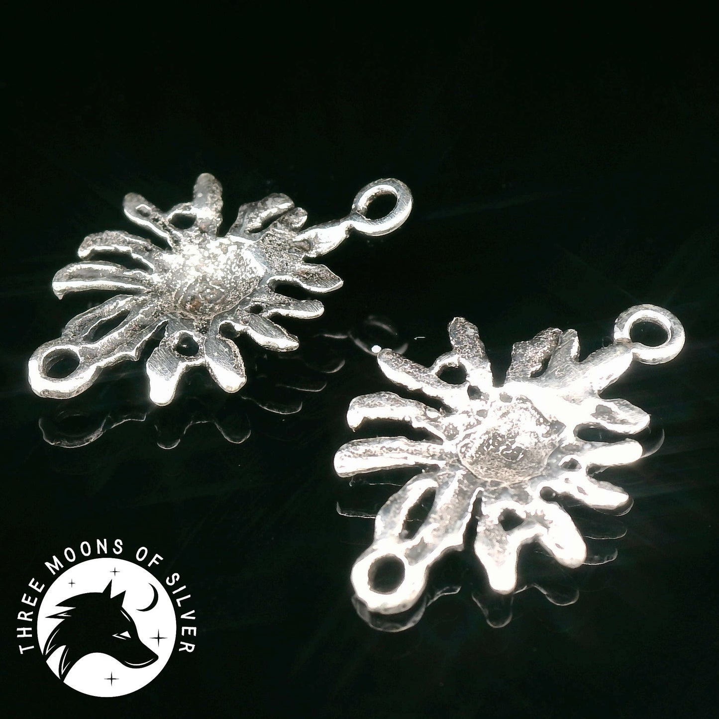 Intricate Silver Connectors for Earrings 20mm