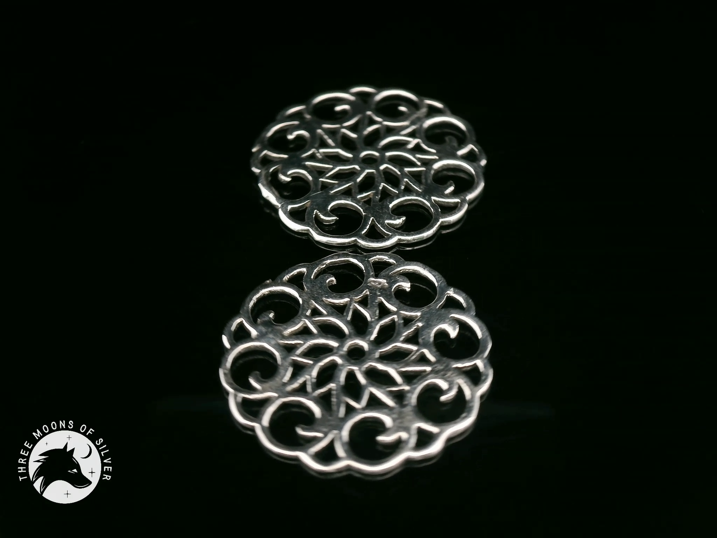 Intricate Silver Drop Earrings 19mm