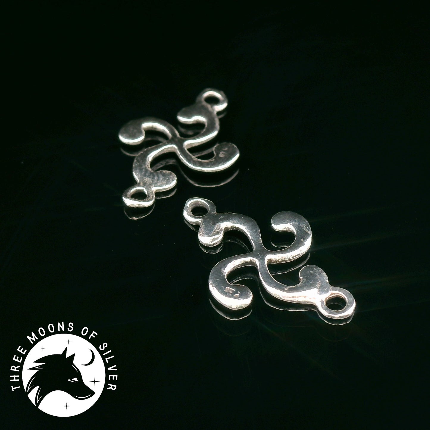 Elegant Silver Brooches Connector for Earrings and Necklace 19mm