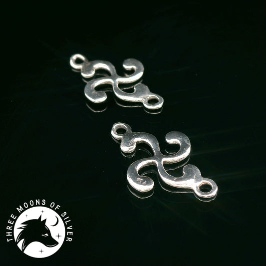 Elegant Silver Brooches Connector for Earrings and Necklace 19mm