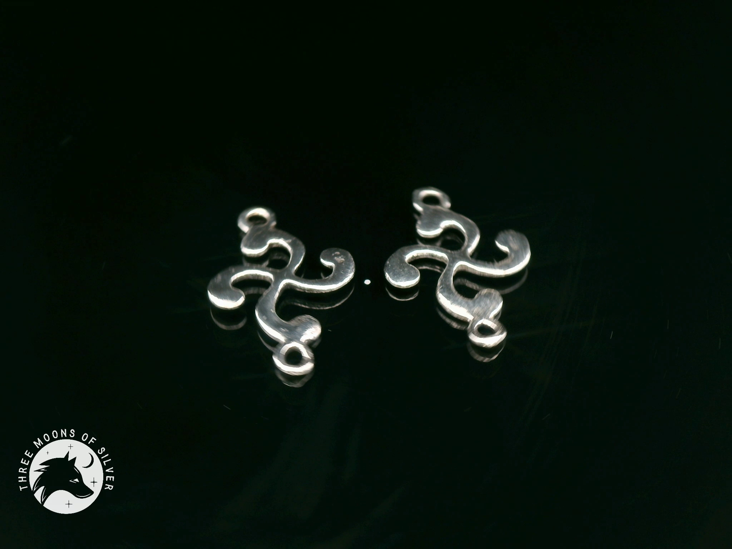 Elegant Silver Brooches Connector for Earrings and Necklace 19mm