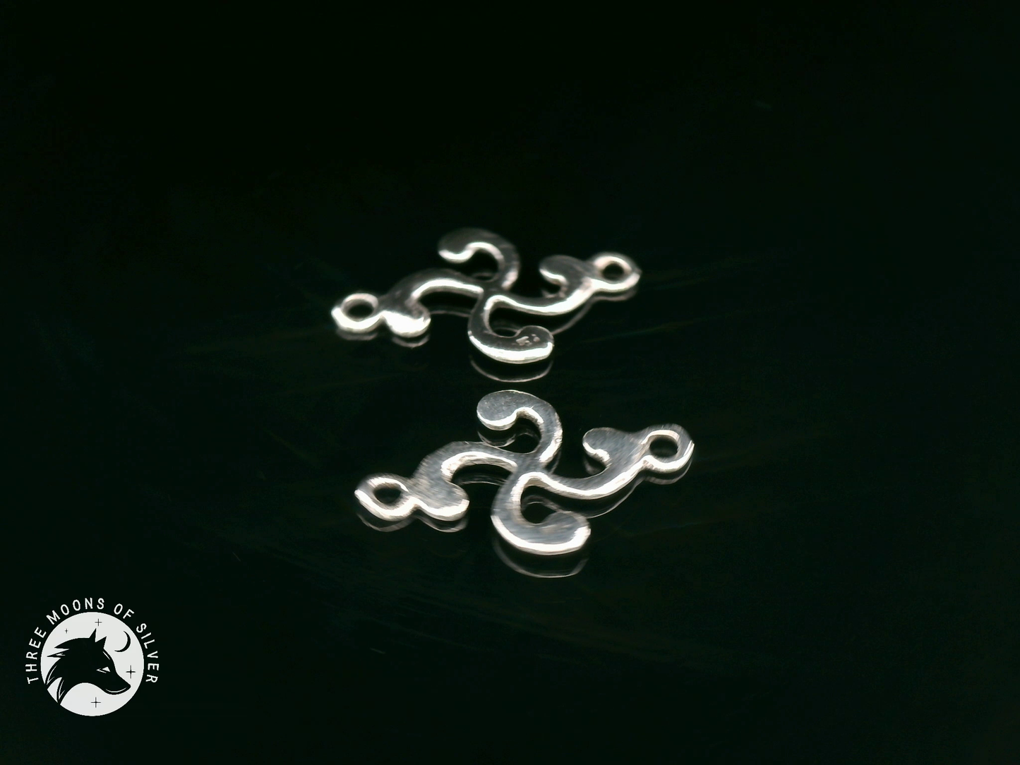 Elegant Silver Brooches Connector for Earrings and Necklace 19mm