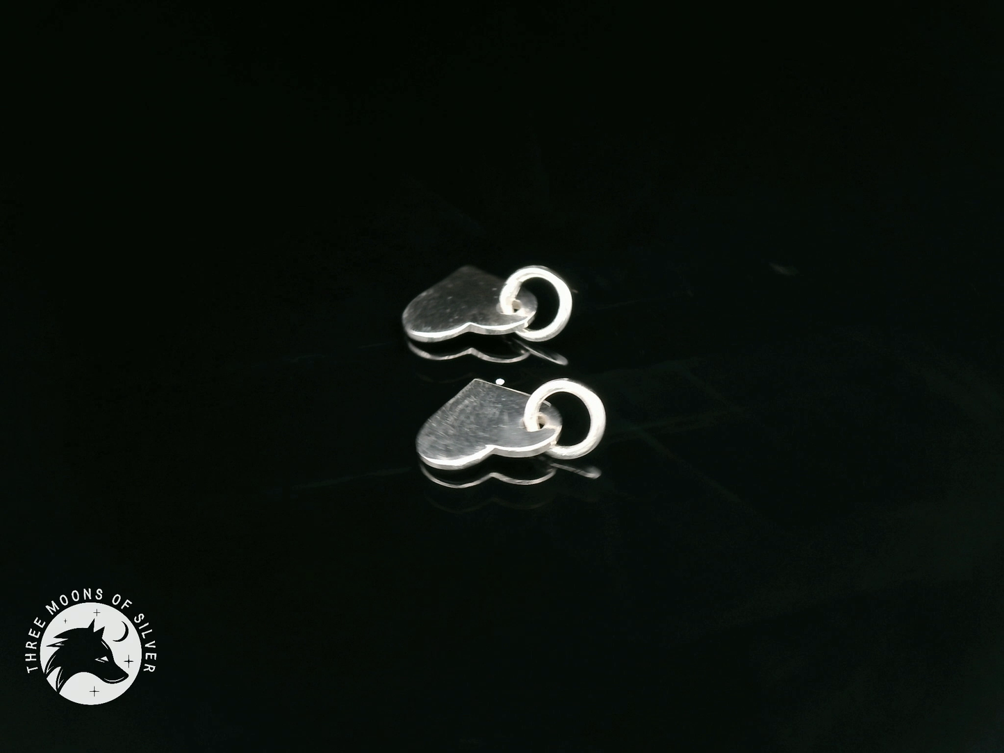 Elegant Silver Heart Charms 12mm