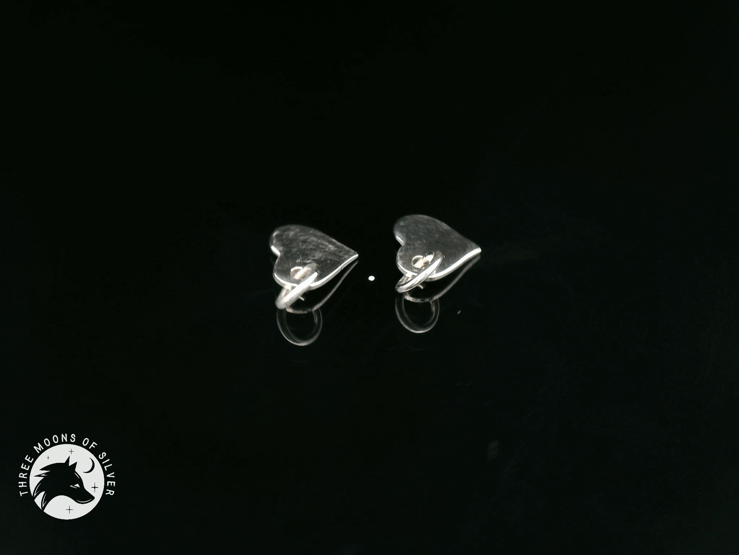 Elegant Silver Heart Charms 12mm