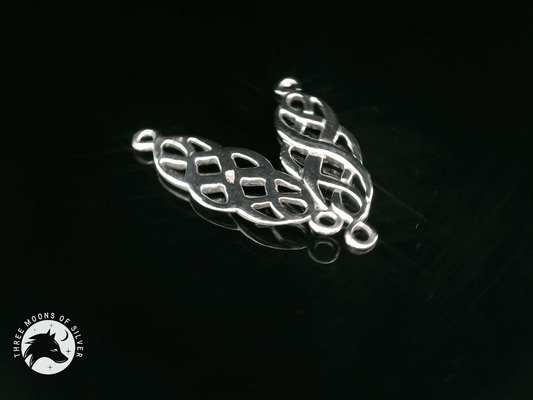 Intricate Silver Connectors for Earrings and Necklace 25mm