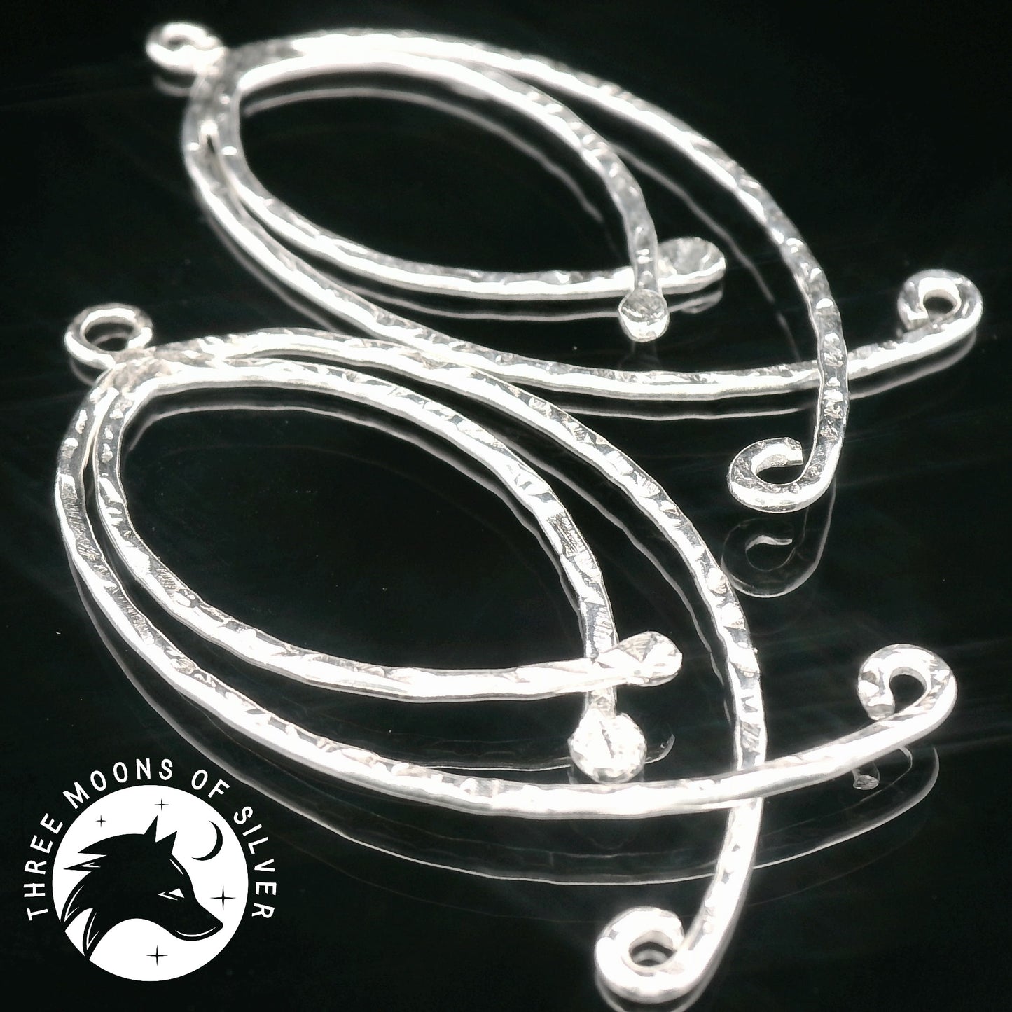 Elegant Silver Drop Earrings 37mm