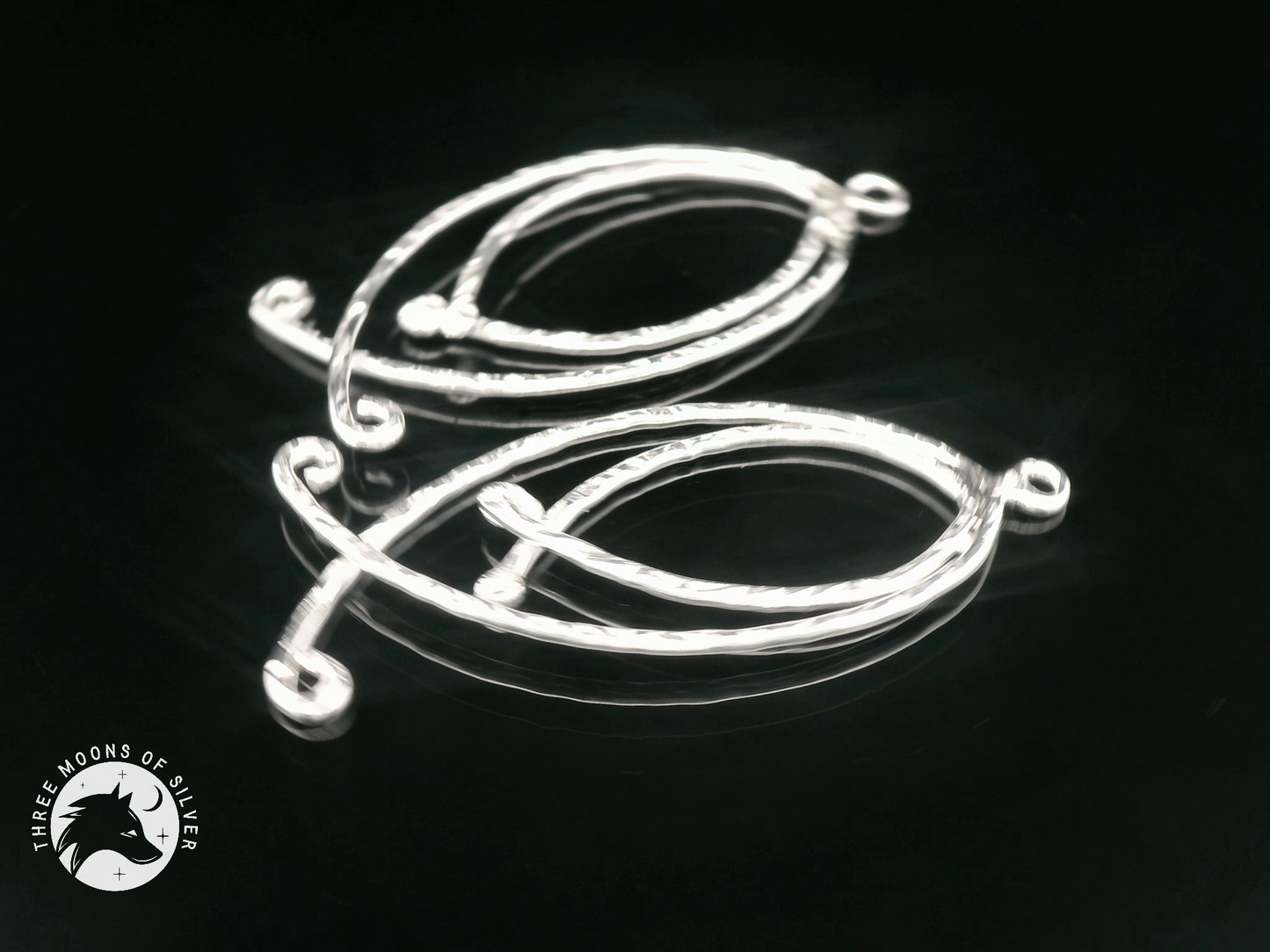 Elegant Silver Drop Earrings 37mm