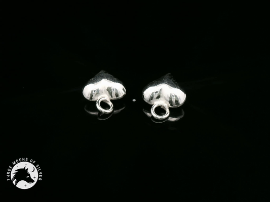 Elegant Silver Heart Charms 7mm