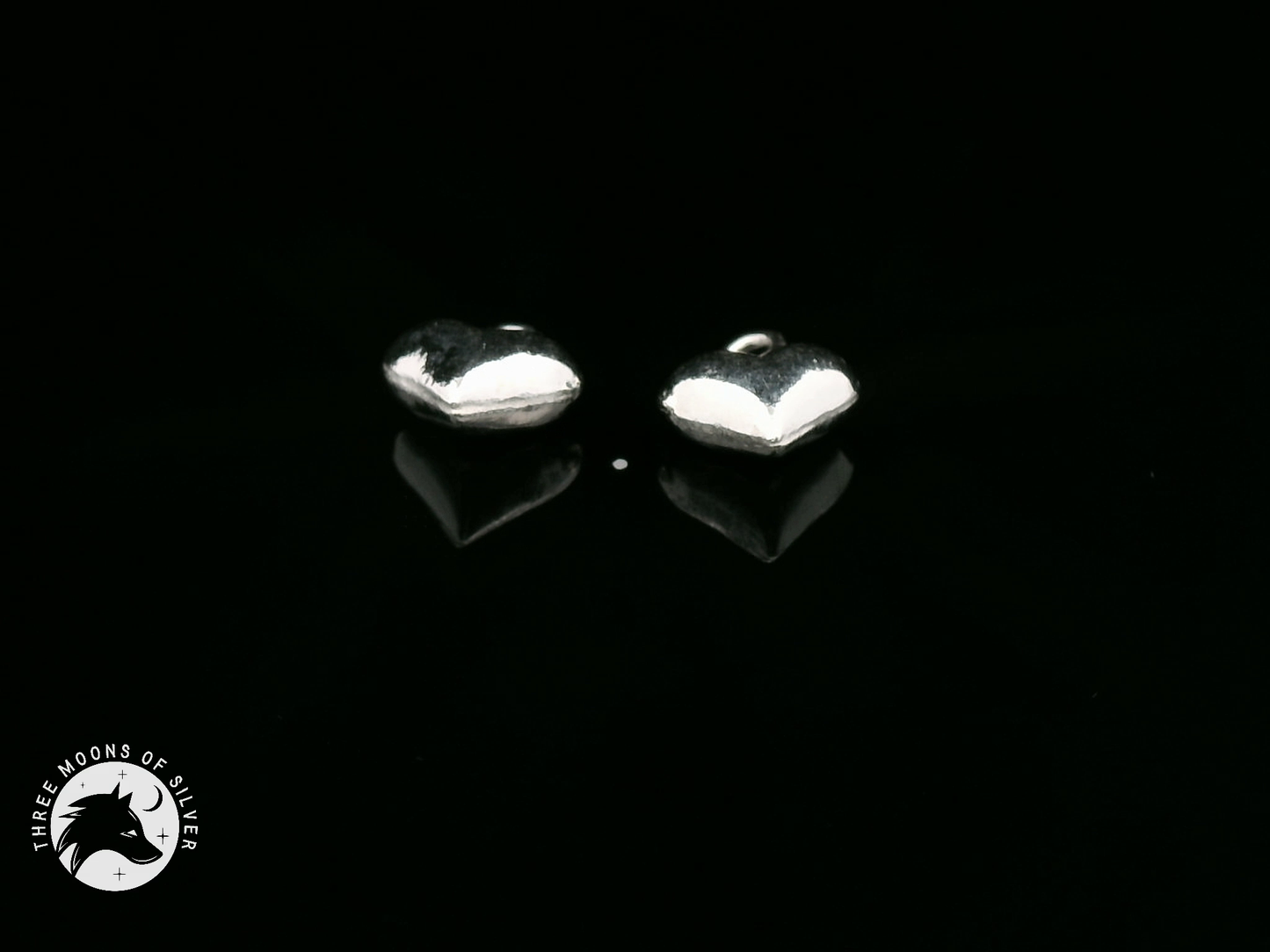 Elegant Silver Heart Charms 7mm