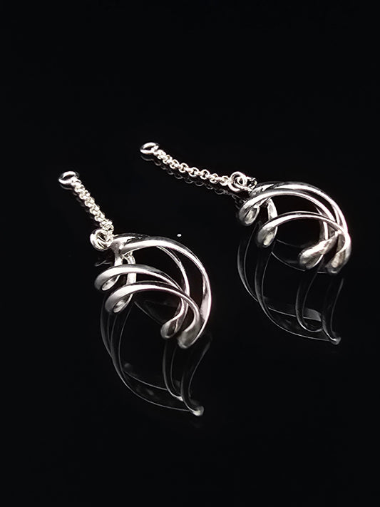 Elegant Chain Dangle with Spiral Ending 45mm