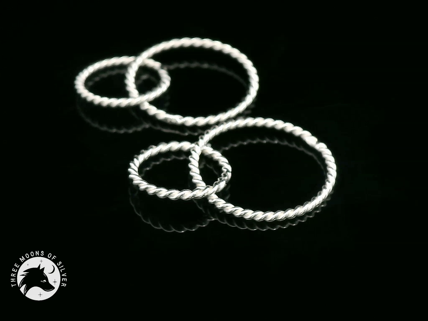 Twisted Silver Double Hoop Earrings