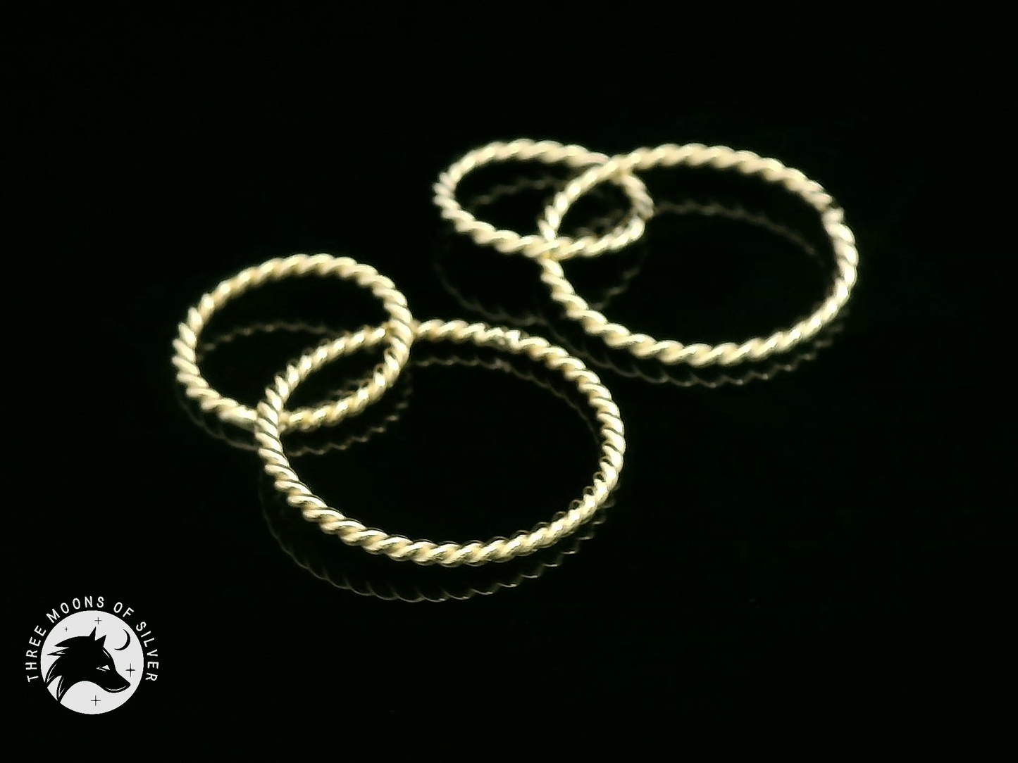 Twisted Silver Double Hoop Earrings