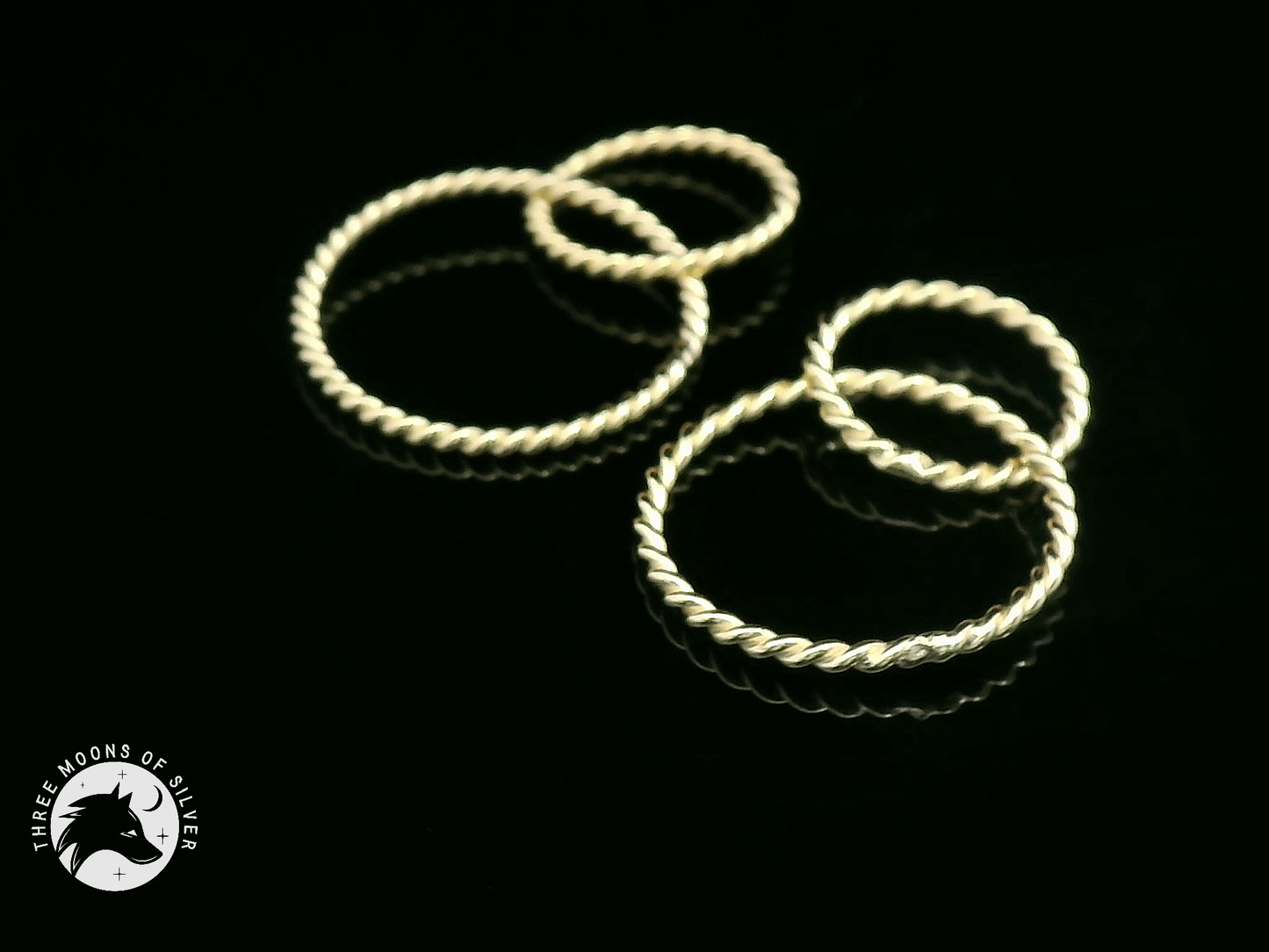 Twisted Silver Double Hoop Earrings