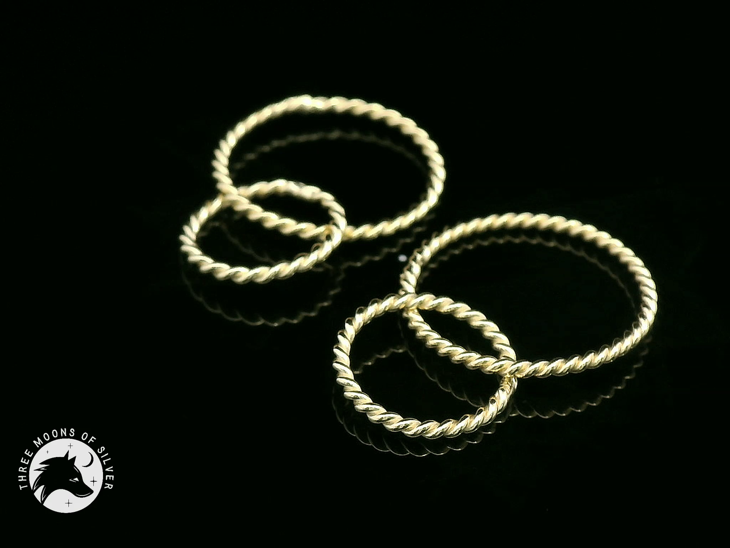Twisted Silver Double Hoop Earrings