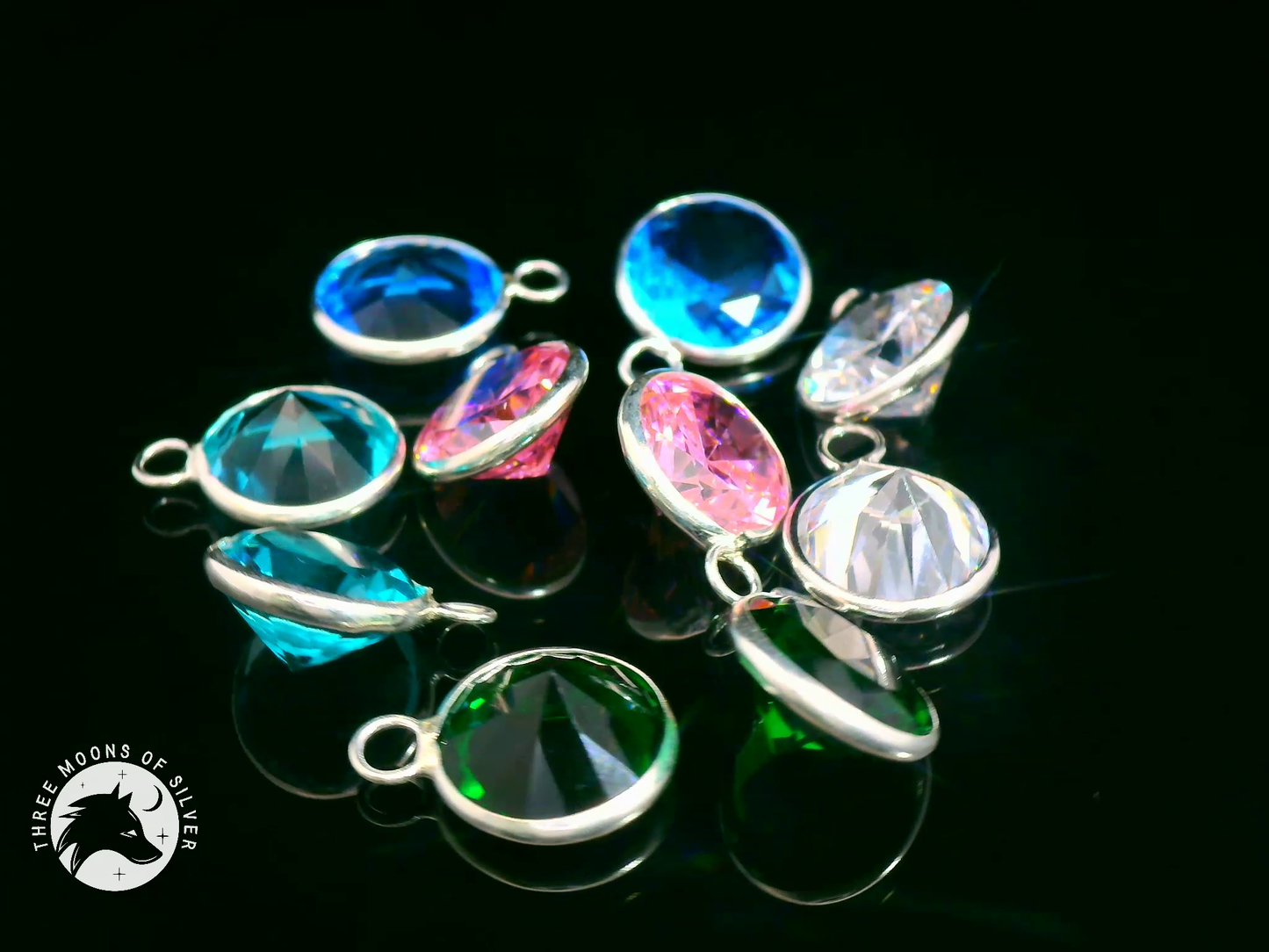 Colorful Crystal Rounded Charms & Pendants