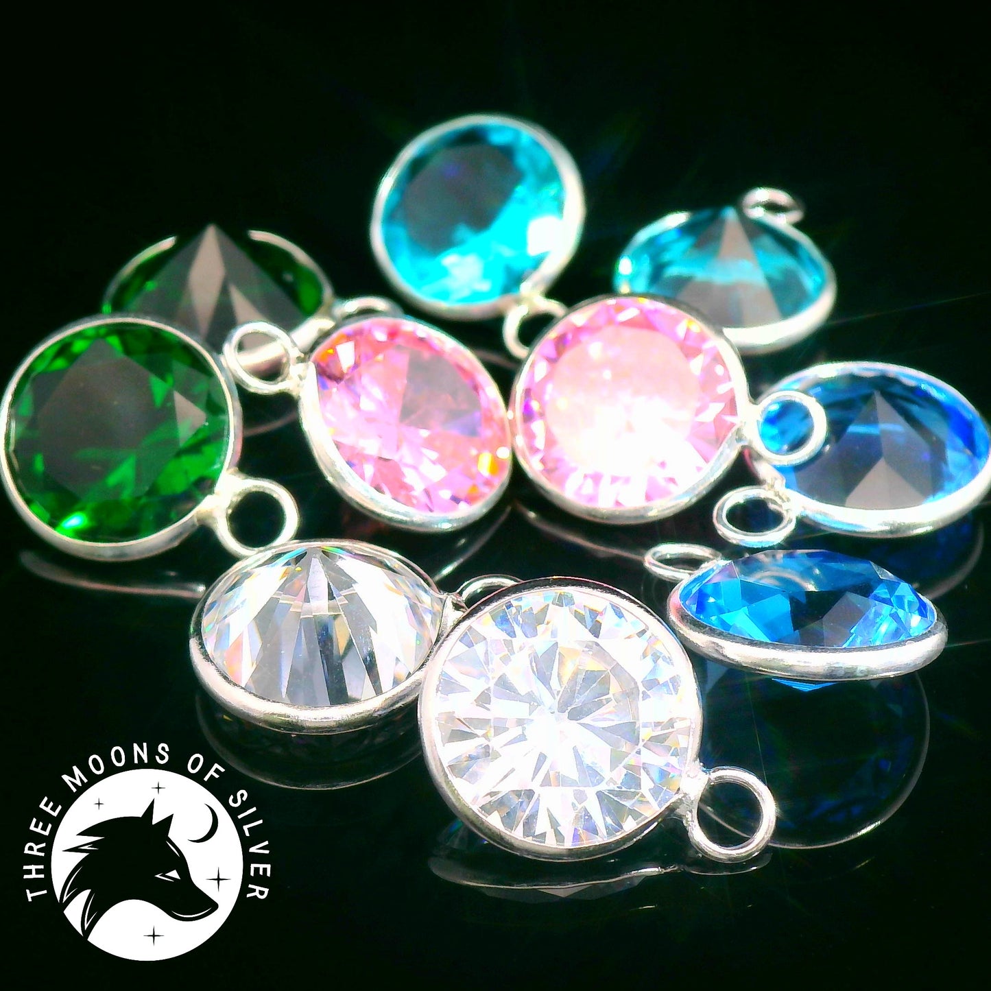 Colorful Crystal Rounded Charms & Pendants