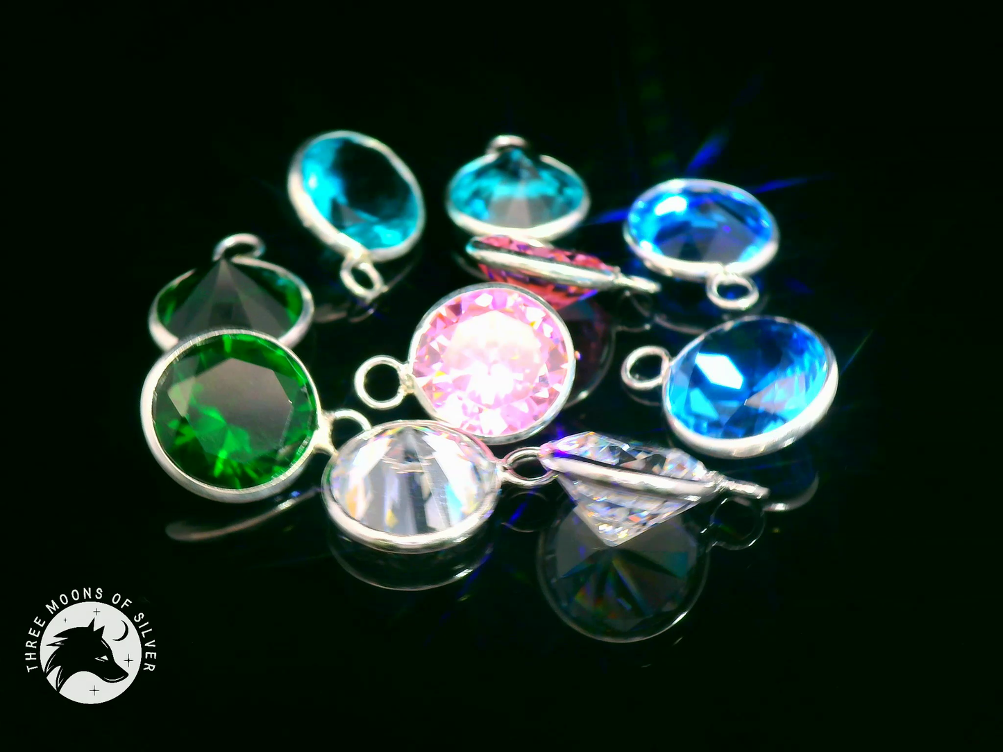 Colorful Crystal Rounded Charms & Pendants